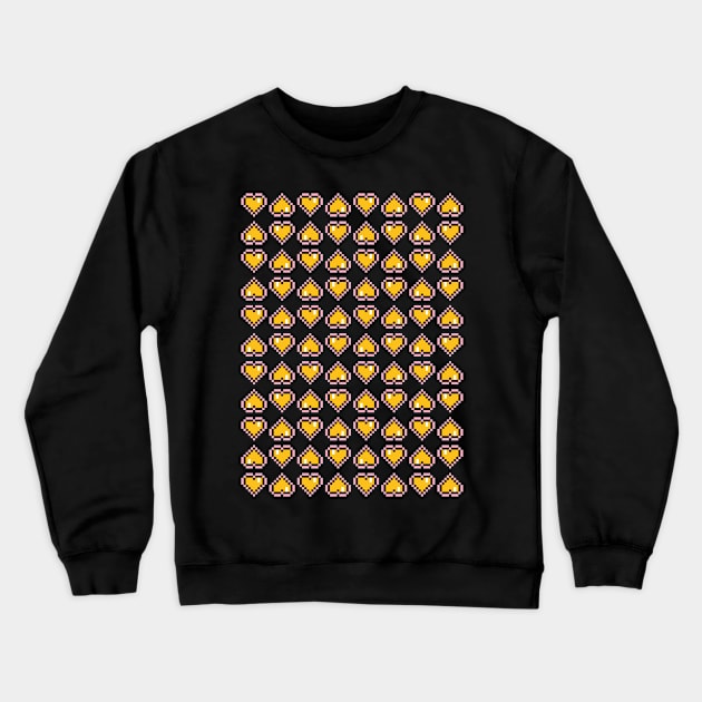 8-bit heart (orange) Crewneck Sweatshirt by ControllerGeek